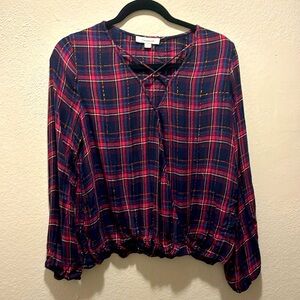 Pink plaid top